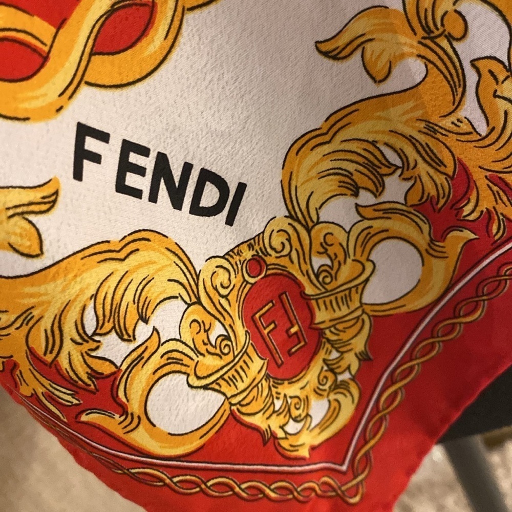Fendi silk wrap 33*33” - Picture 3 of 5